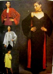 7351 VOGUE GLORIOUS EVENING KIMONO JACKET 4 LENGTHS PATTERN S-LG 6-22 UNCUT